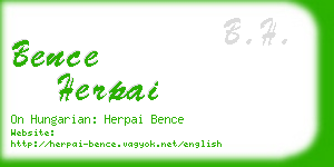 bence herpai business card